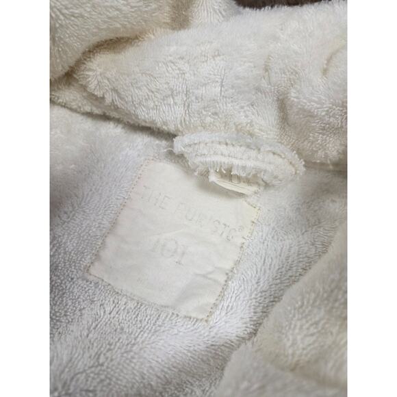 The Purists Vintage Terrycloth White Robe L/XL Made in Italy Super Thick Plush - Picture 2 of 4